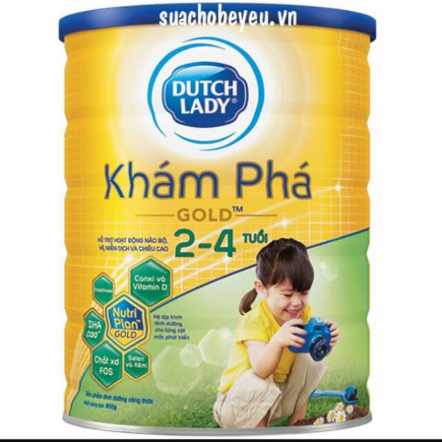Sữa bột Dutch Lady Khám Phá gold 900gr, 1.5kg