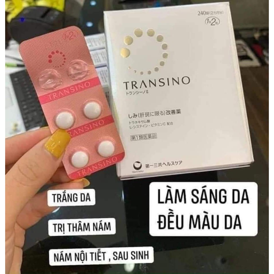 Viên trắng da chống nám Transino 240 viên Nhật Bản chính hãng