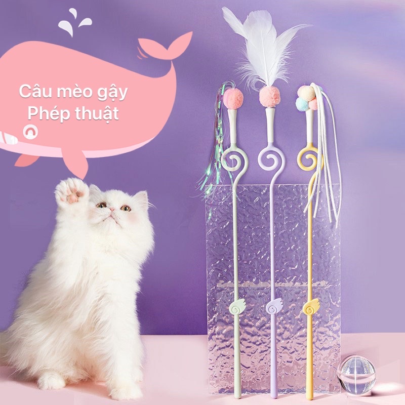 câu mèo gậy phép thuật dành cho mèo