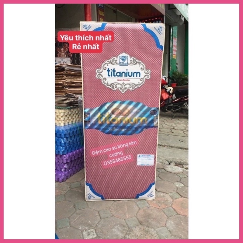 Đệm BÔNG ÉP CAO SU Titaum kim cương(160cm/180cm/220cm x9cm )chính hãng