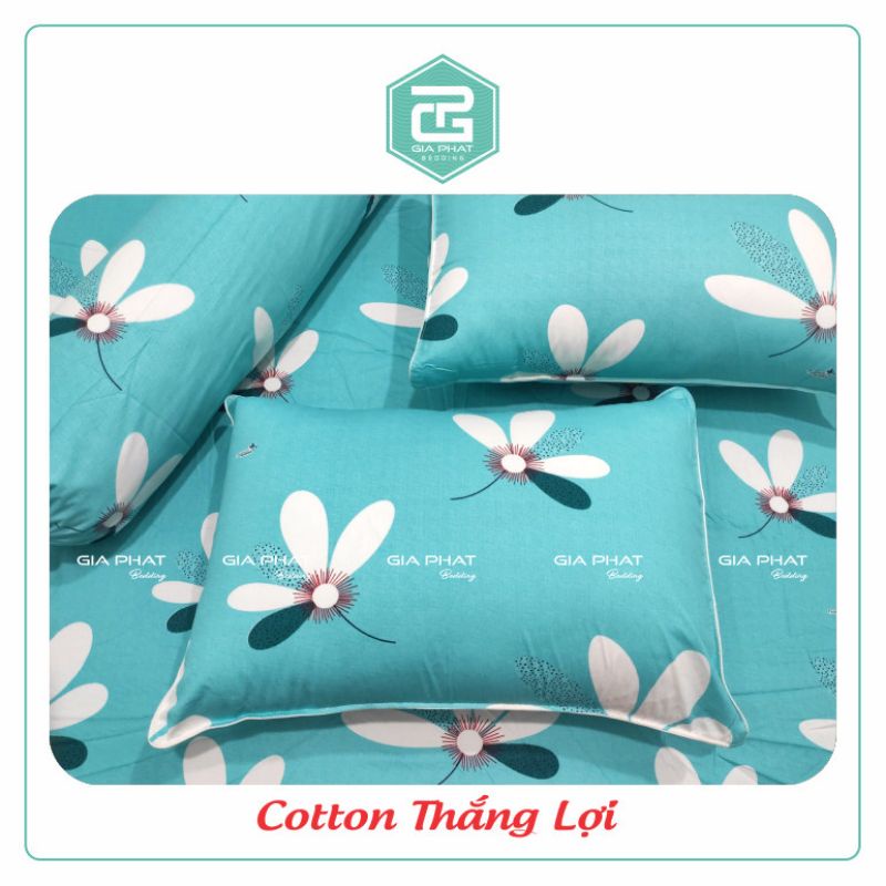 Vỏ gối/ Áo gối Cotton Thắng Lợi hàng chuẩn có in logo