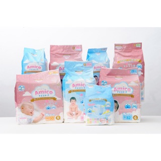 Tã bỉm dán-quần Amico nội địa Nhật SS96/S88/M68/L58 - M64/L50/XL44/XXL28