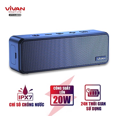 Loa Bluetooth 5.0 VIVAN VS20 Chống Nước IPX7 - Hàng Chính Hãng