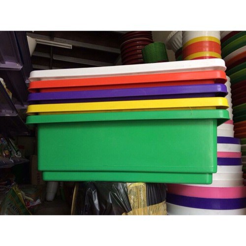 - Chậu chữ nhật trồng cây thông minh KT48x21x17cm hàng đẹp, chất tốt.