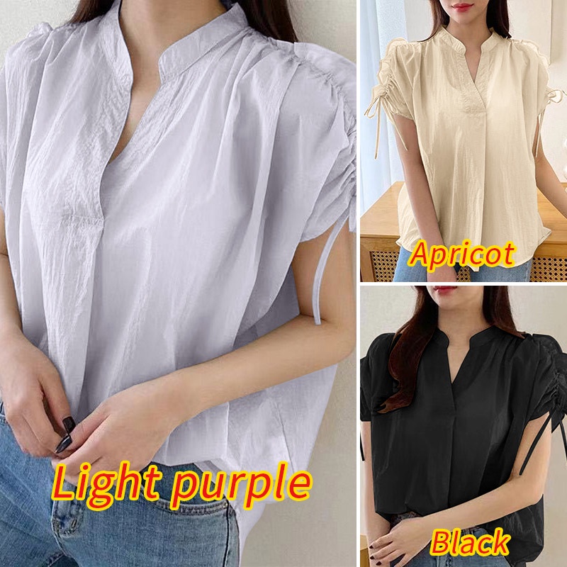 Zanzea Áo Tay Ngắn Cổ Chữ V Phong Cách Hàn Quốc Thời Trang Cho Nữ