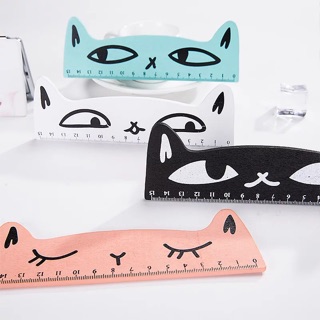 Thước kẻ Mèo gỗ 15cm