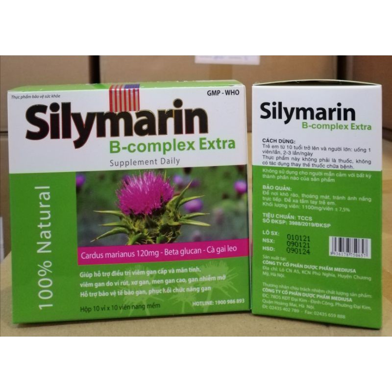 Silymarin B Complex Etra giúp mát gan, lợi mật tăng cường chức năng gan