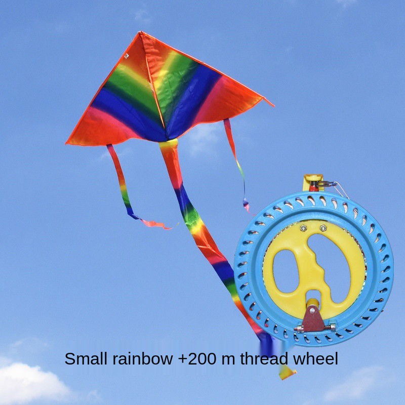 Diều trẻ em dễ bay và thả + dòng Rainbow Triangle Kite cho người mới bắt đầu Giao hàng miễn phí