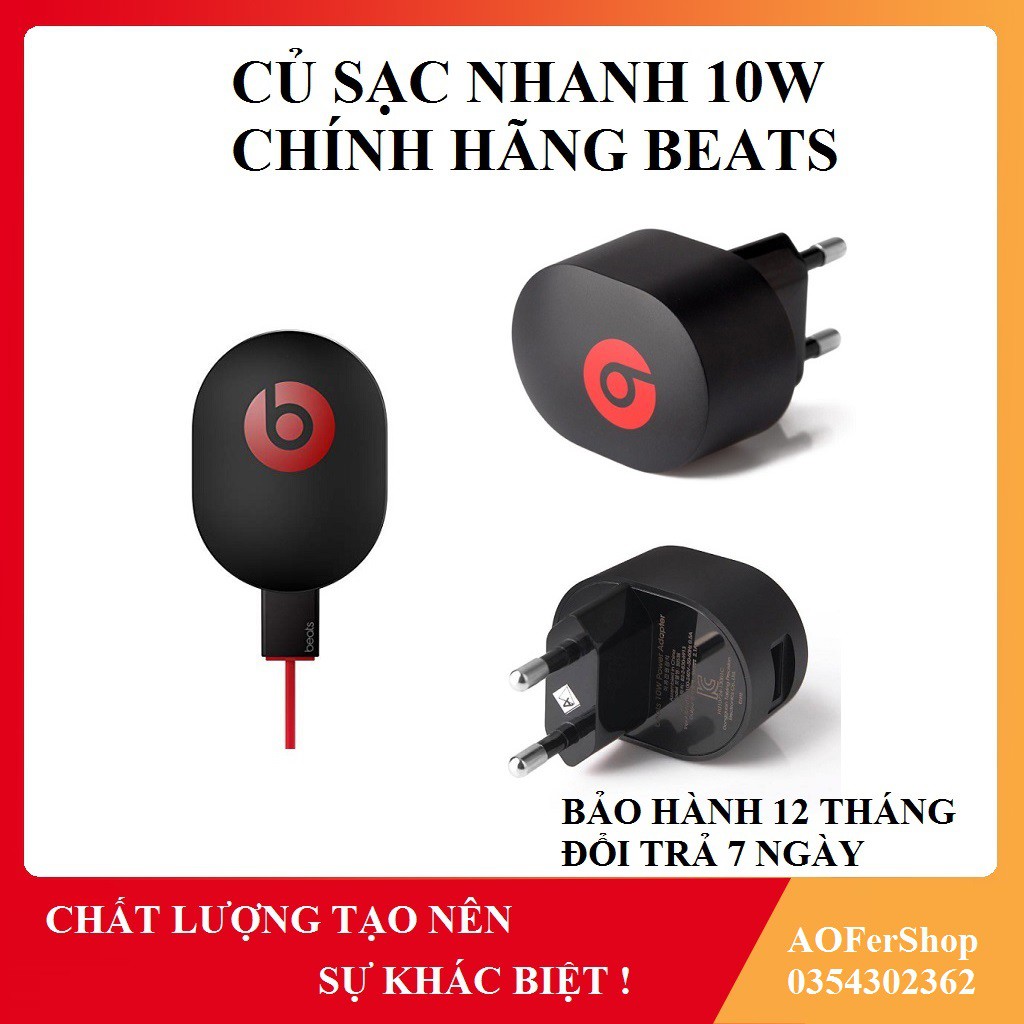 [Mã ELFLASH5 giảm 20K đơn 50K] Củ Sạc nhanh Beats MFI 10w chính hãng, Sạc Siêu Nhanh, Nhỏ Gọn