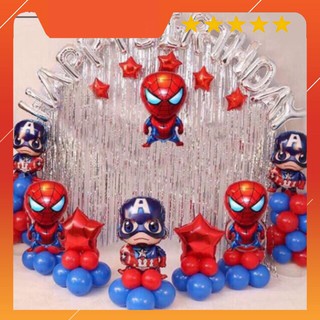 Set Trang Trí Siêu Nhân, Người Nhện ( Tặng Bơm keo)