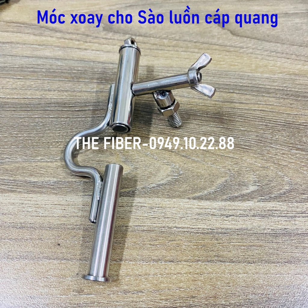 Đầu Móc cố định Móc xoay cho Sào luồn cáp quang - Khuyên sào luồn cáp quang