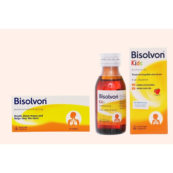 ✔️️️Siro Bisolvon Kids chai 60ml hương dâu