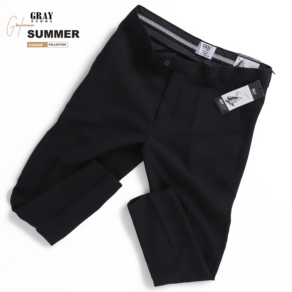 Quần Âu Nam Công Sở (4 màu) GRAYHOMME Dáng Ôm, Đứng Phom, Lịch Lãm, Co Giãn Nhẹ