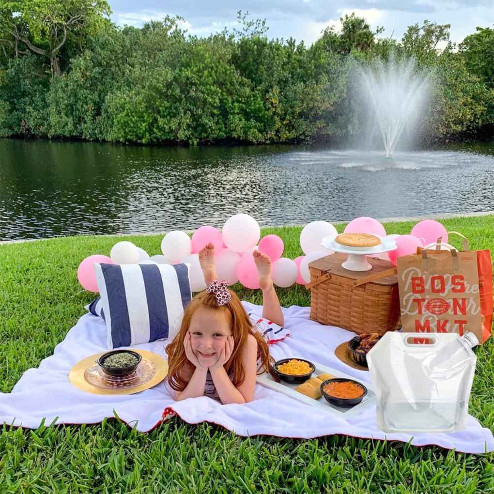 【Globalsale】 5/10/15L Folding Water Bag Lightweight Portable Storage Jug Good Sealing Waters Bottle with Inlaid Handle Water Container