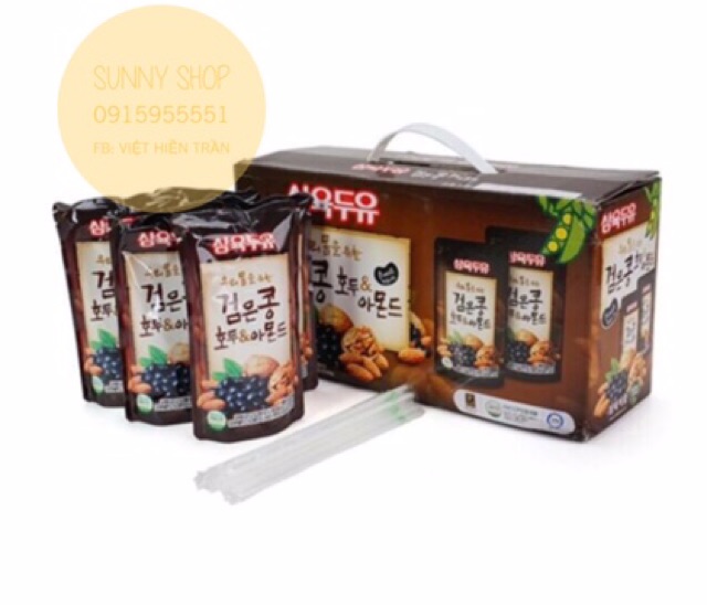 SỮA ÓC CHÓ HẠNH NHÂN ĐẬU ĐEN #SALMYOOK ( Hàn Quốc ) - dạng túi / hộp -SỮA HẠT ORGANIC No.1 TẠI HÀN QUỐC