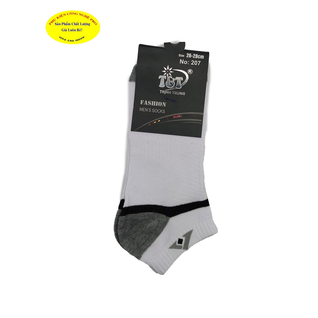 TẤT VỚ NAM CỔ NGẮN In hình tam giác Trên cổ vớ Chất liệu thun cotton Thấm hút mồ hôi Nhãn hiệu MEN'S SOCKS