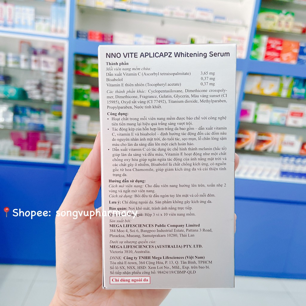 Serum Dưỡng Trắng Da, Mờ Thâm, Dưỡng Ẩm, Chống Lão Hóa NNO Vite Và NNO Vitamin E Hộp 30 Viên | BigBuy360 - bigbuy360.vn