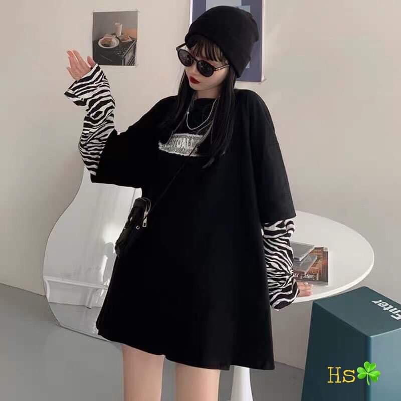 Áo tay phối ngựa vằn , chất liệu nỉ chân cua dày dặn SP000769