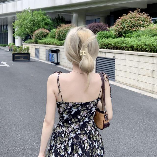 Đầm Voan Hoa Hai Dây Xinh Xắn Theo Phong Cách Hàn Quốc Dành Cho Nữ đầm bầu váy nữ váy bé gái váy dài chân váy dài váy nữ chân váy dài