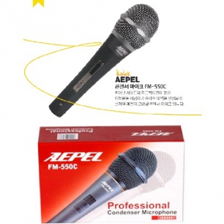 Micro Karaoke Hàn Quốc AEPEL FM-550C Made in Korea (Mic có dây)
