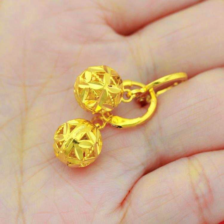 Trendy fashion gold-plated hydrangea earrings