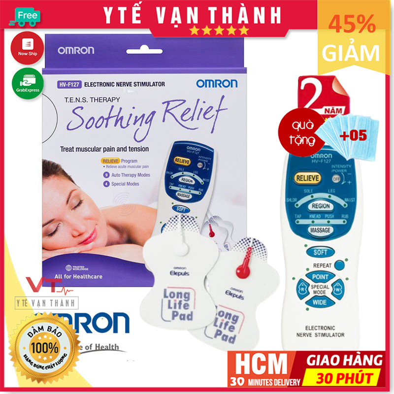 ✅ [Chính Hãng DKSH] Máy Massage Xung Điện: Omron HV-F127 Mát xa, Massa -VT0520