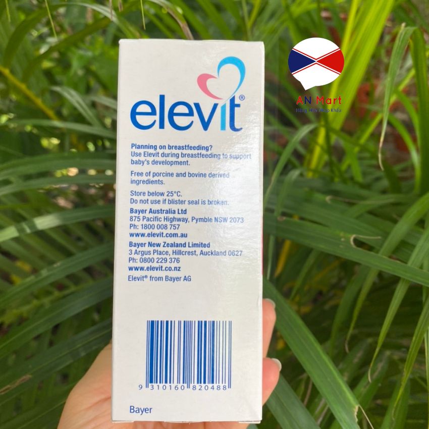 Vitamin tổng hợp dành cho mẹ bầu Elevit hộp 100 viên, bổ sung đầy đủ các dưỡng chất cần thiết cho thai nhi phát triển