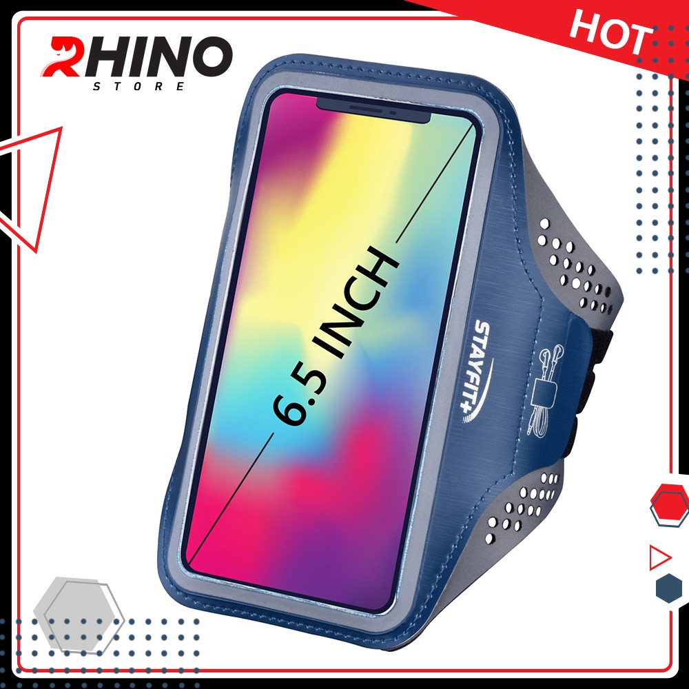 [Mã RHINSALE giảm 49k đơn 99k] Bao, Túi đựng Điện Thoại Rhino B102 Đeo tay chạy bộ, tập thể dục Kháng nước, chống thấm