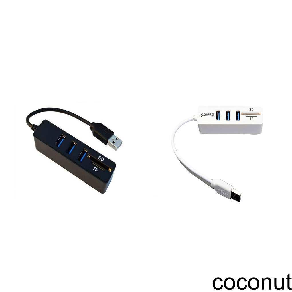 High Quality 2 in 1 3 Port USB 2 0 HUB Splitter Card Reader SD TF Micro SD PC Laptop Peripherals Accessories