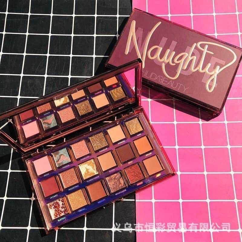 Phấn mắt HUDA 18 ô NAUGHTY bảng nâu tây