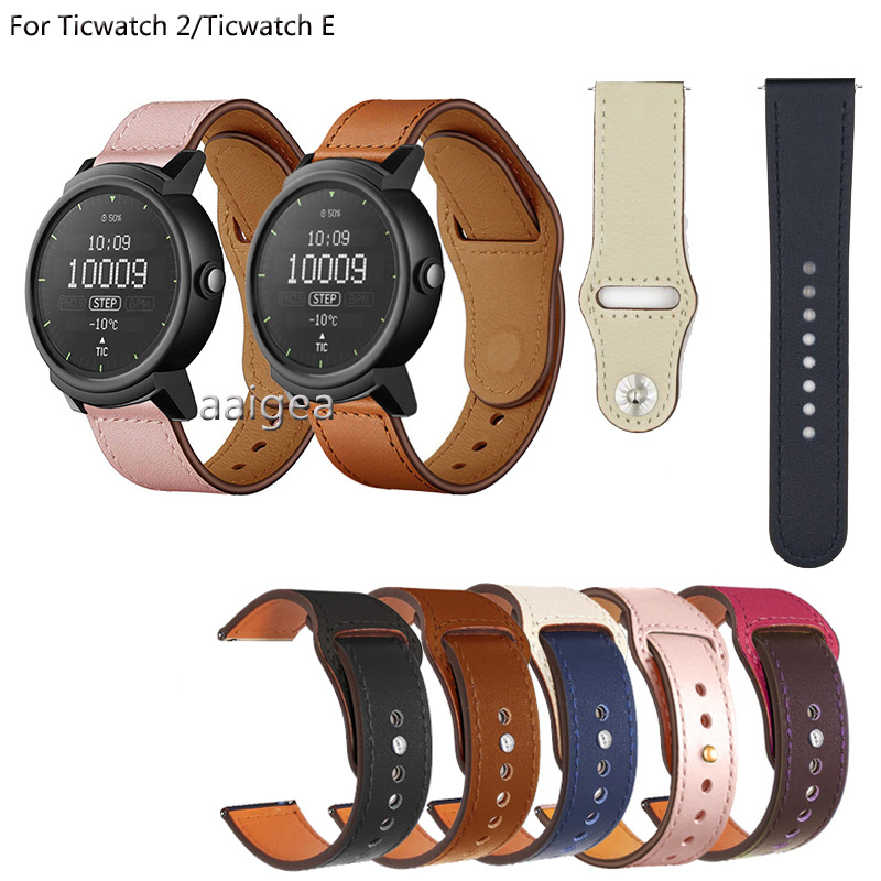 Dây Đeo Bằng Da Thật Cho Đồng Hồ Ticwatch 2 / Ticwatch E