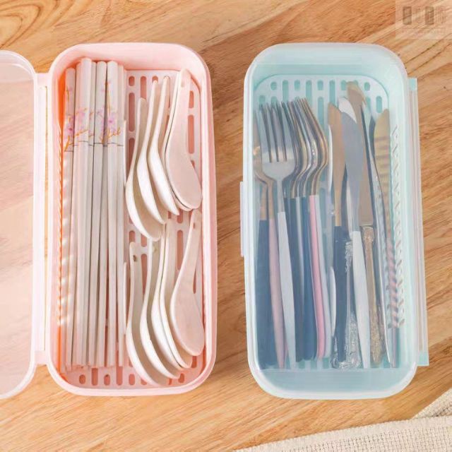 Hộp đựng đũa thìa có nắp cao cấp 0768 TA
