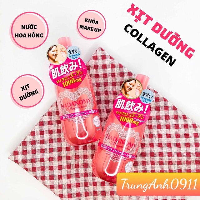 Xịt Khoáng Collagen Hadanomy Nhật Bản 250ml