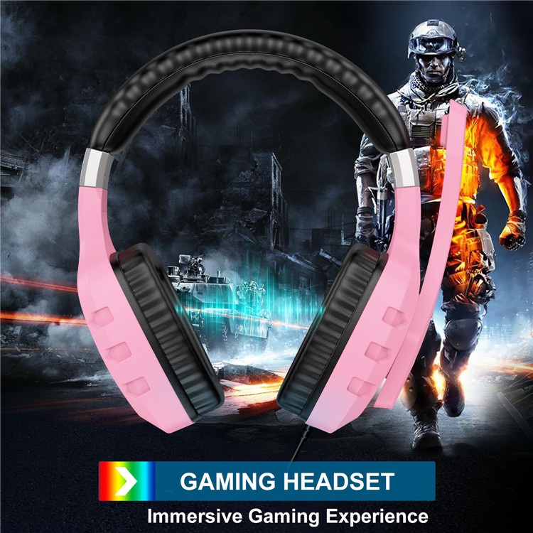 Tai Nghe Chụp Tai Gaming Senic A1S Màu Hồng