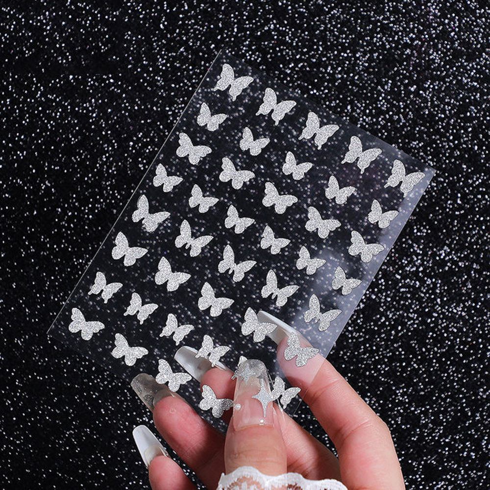 [Hàng mới về] Miếng dán trang trí móng tay hình bướm/ gấu/ ngôi sao nhiều kiểu phong cách Hàn xinh xắn dành cho nữ