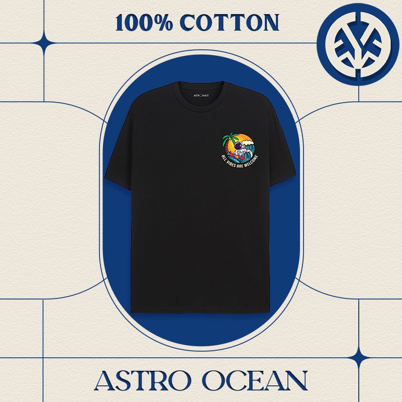 Áo Thun Local brand Astro Ocean - Trắng/Đen