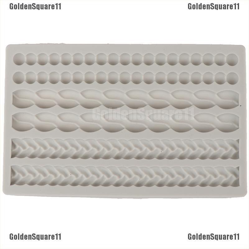 Khuôn Silicone Tạo Hình Ngọc Trai / Xoắn / Thắt Bím Trang Trí Bánh