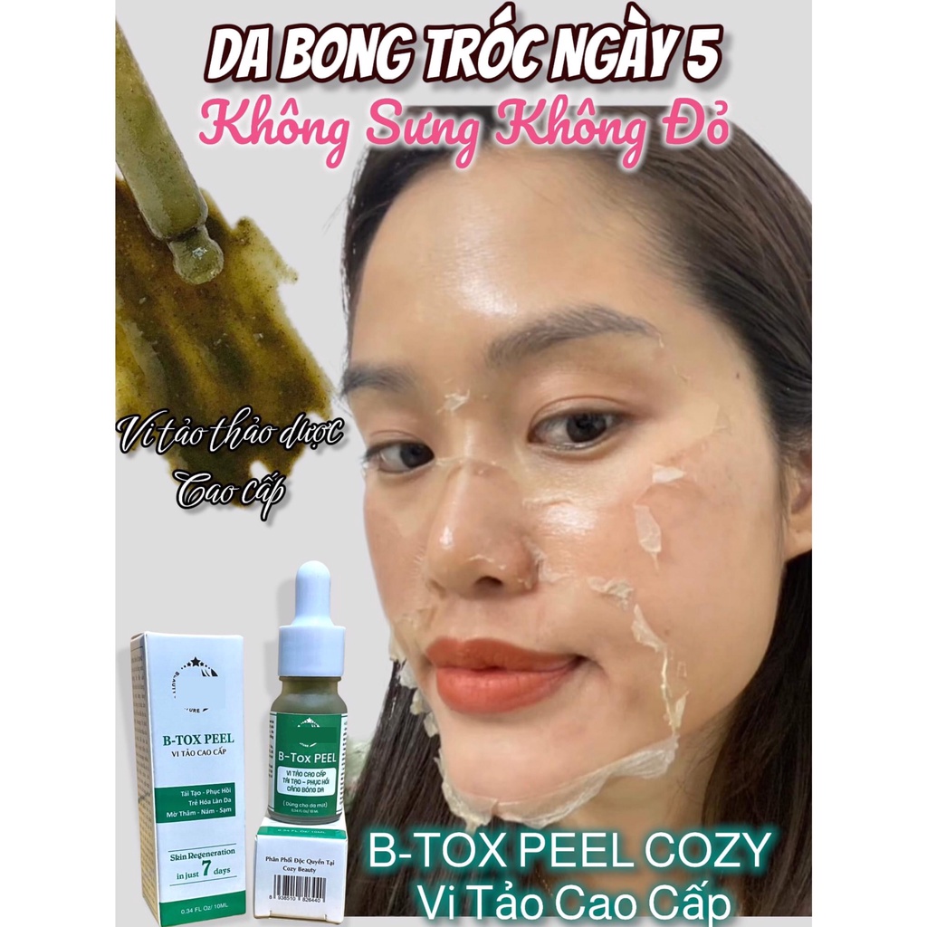 B-Tox Peel Da Vi Tảo Cao Cấp - Tái tạo da mặt tảo retinol tăng sinh collagen - pell để trẻ hóa tái sinh da mặt
