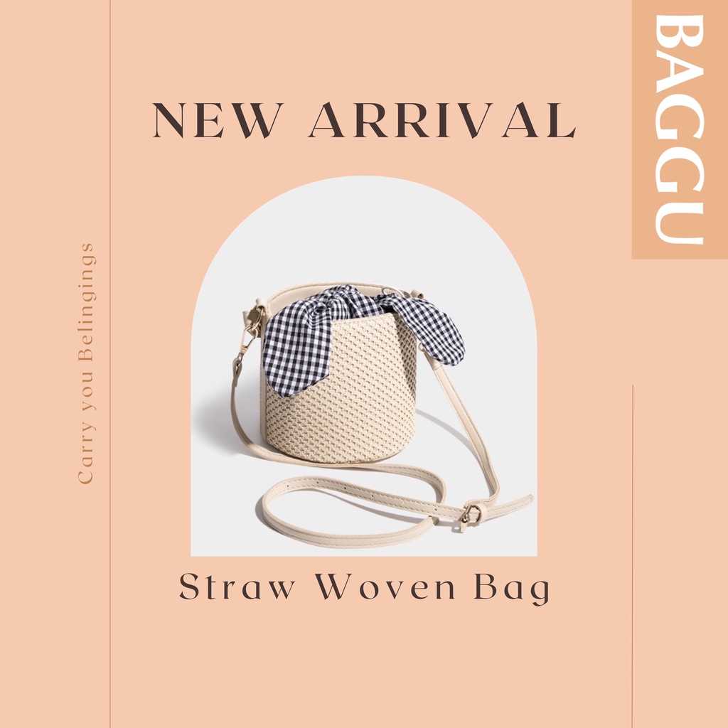 💖 Túi Đeo Chéo Dạng Hộp Cói Thời Trang Cute Dành Cho Nữ, SKU: 278, 💖, Chính Hãng BAGGU