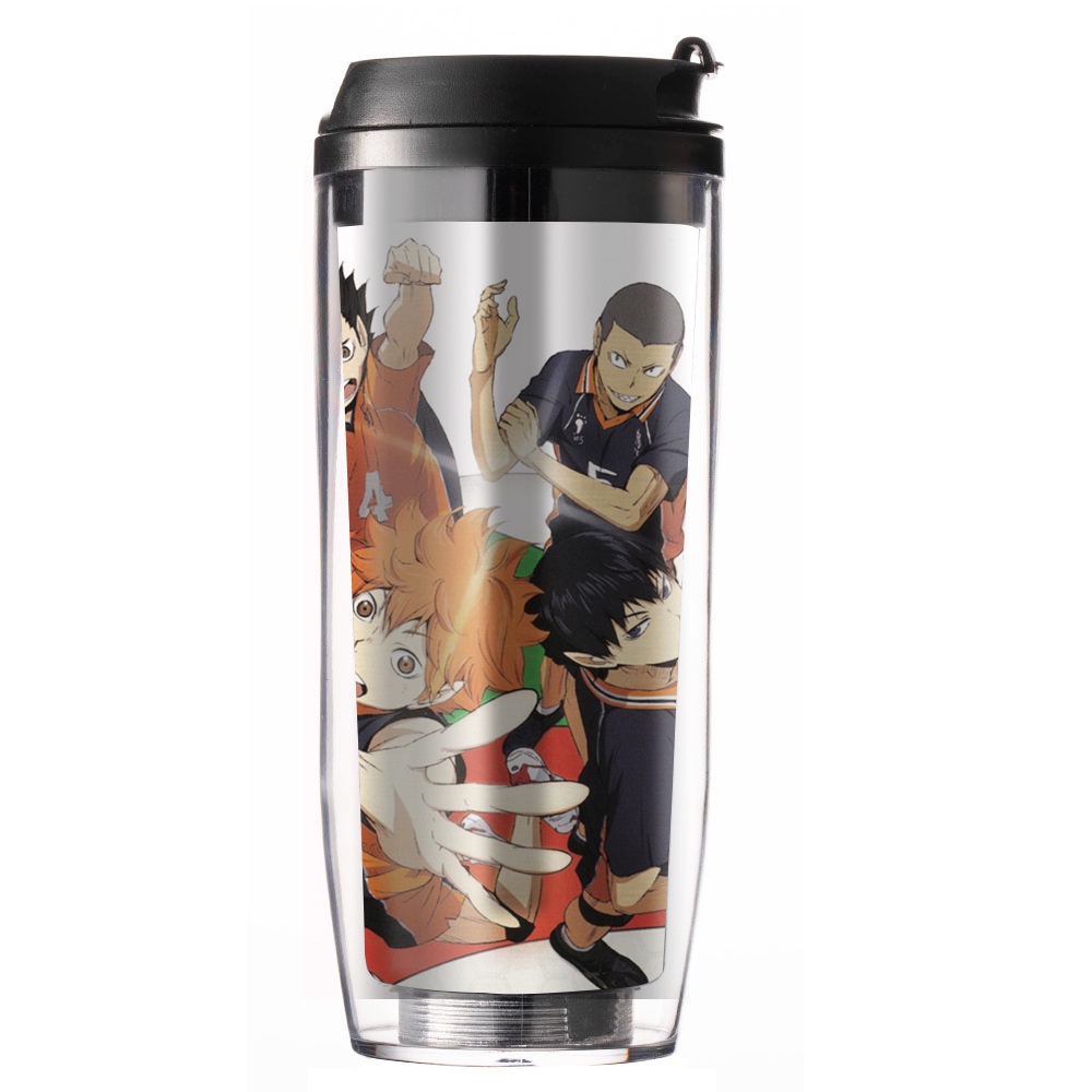 Bình Nước Hai Lớp Cách Nhiệt In Hình Anime Haikyuu 500ML Dành Cho Học Sinh