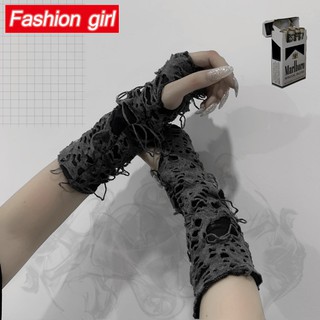 Đôi Găng Tay Hở Ngón Chống Nắng Phong Cách Harajuku Cho Nam Nữ