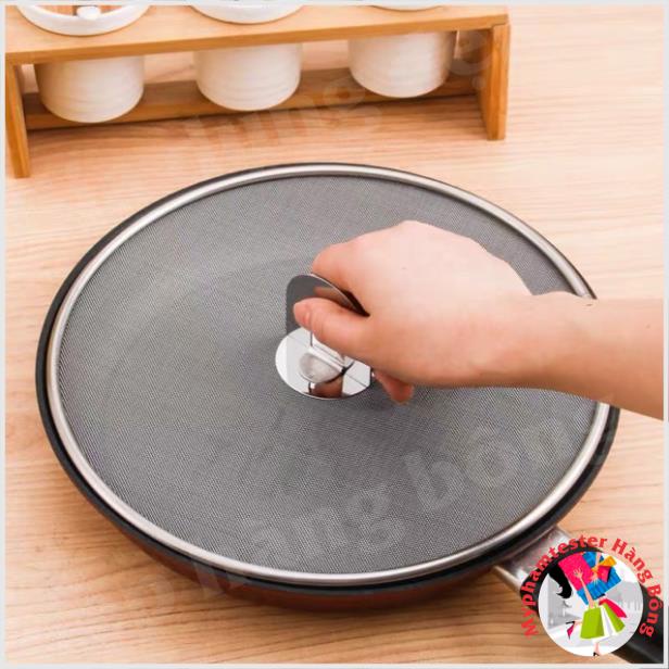 Nắp đậy chảo trống văng dầu mỡ inox 3 cỡ cao cấp