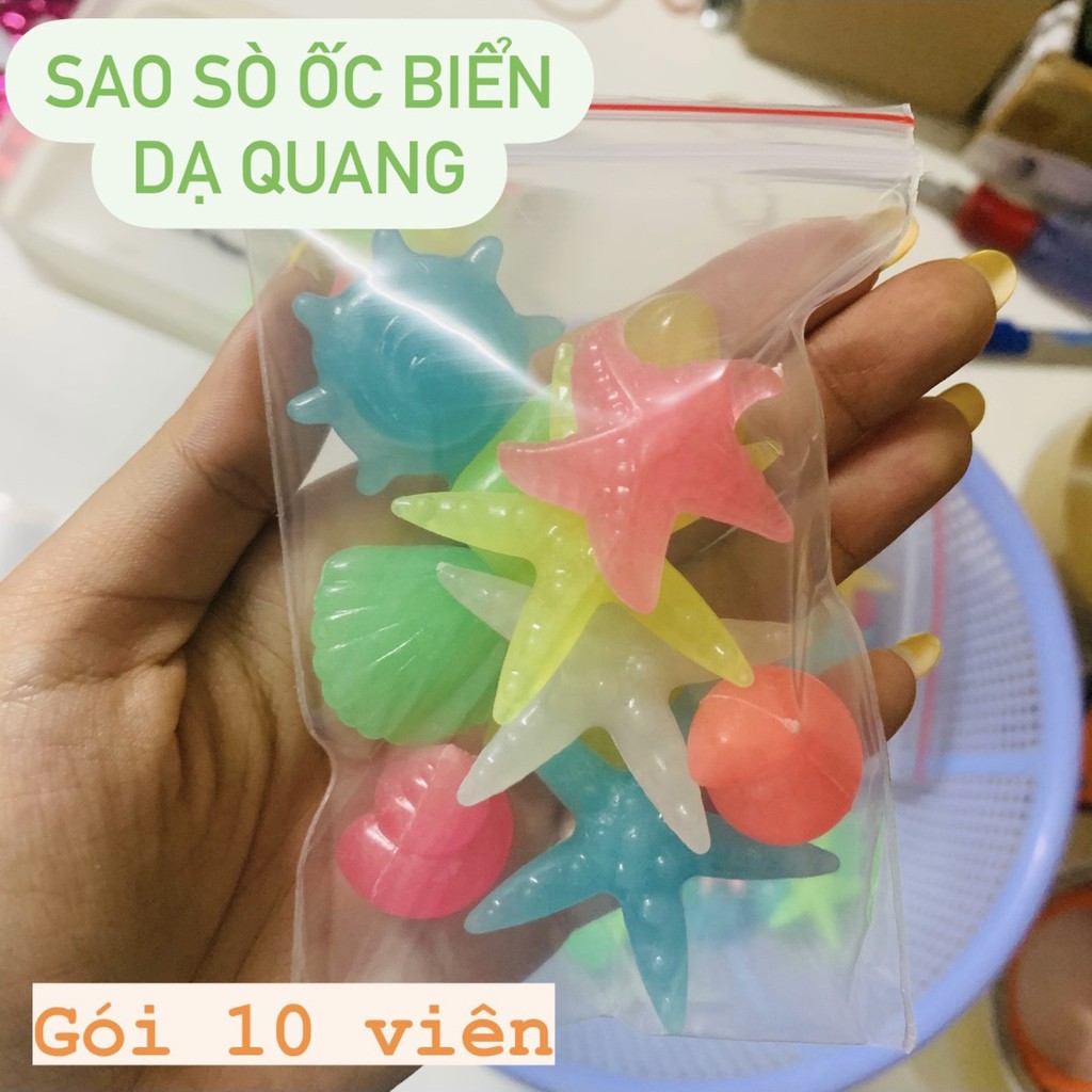 Sỏi Dạ Quang Sao Sò Biển (Sáng Trong Bóng Tối) Trang Trí Hồ Cá, Sân Vườn...