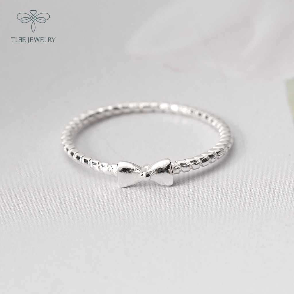 Nhẫn bạc nữ TLEE nơ nhỏ xinh xắn dịu dàng NCJ A0183