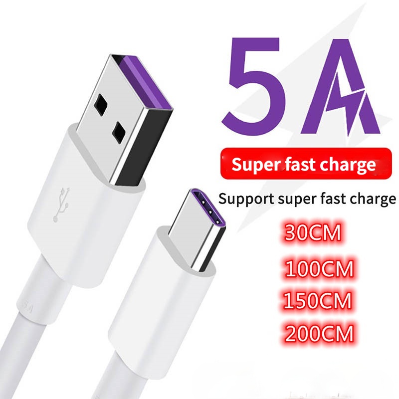 Cáp Sạc Nhanh 5A Cổng USB C Sang USB 2.4A Cho Điện Thoại QC 2.0/3.0/4.0