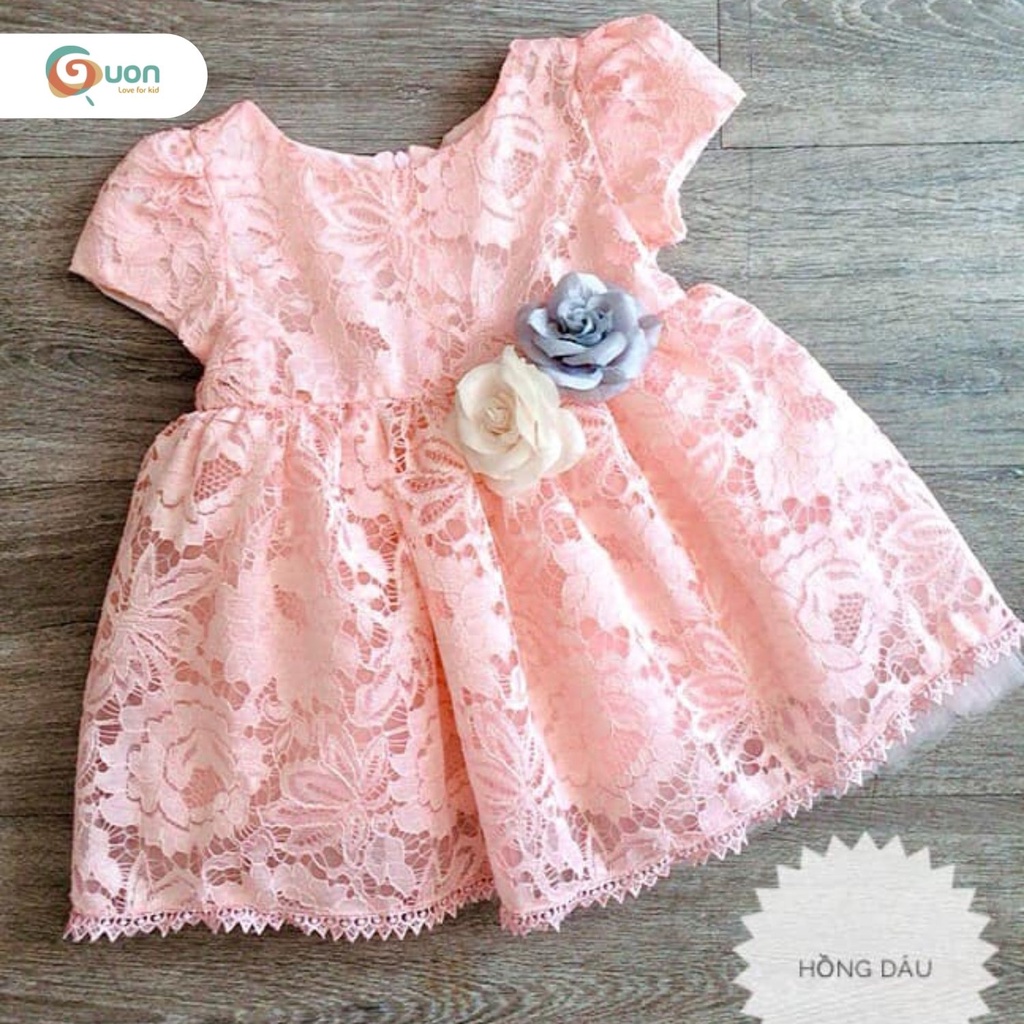 Đầm công chúa bé gái từ 6 - 15kg vải ren cao cấp Sunny nhí - GUON