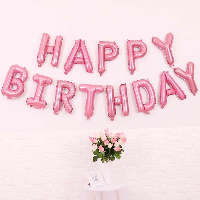 Trọn bộ chữ chúc mừng sinh nhật happy birthday,bóng nhôm ,bóng bay trang trí tiệc cưới sự kiện, happy ,day, love