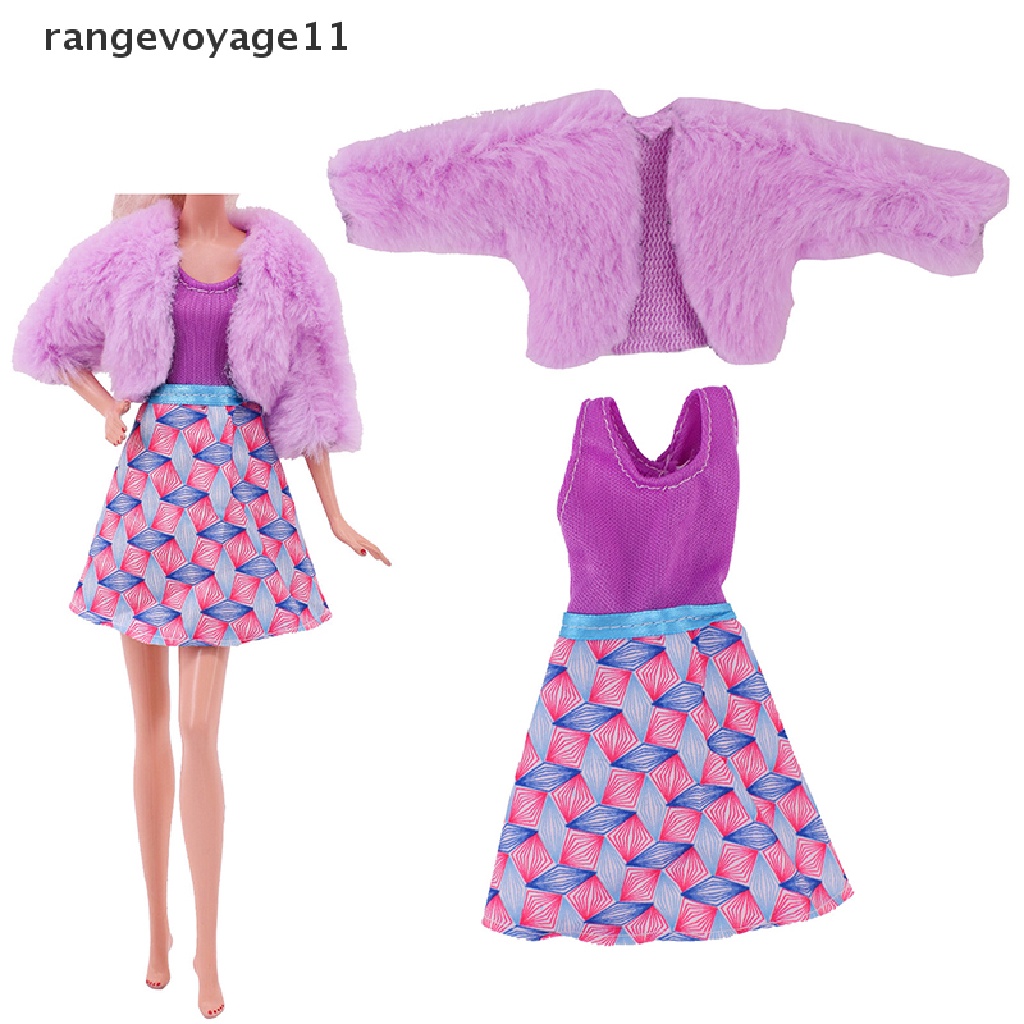 Set 2 Áo Khoác Lông Thời Trang Cho Búp Bê Tỉ Lệ 1 / 6