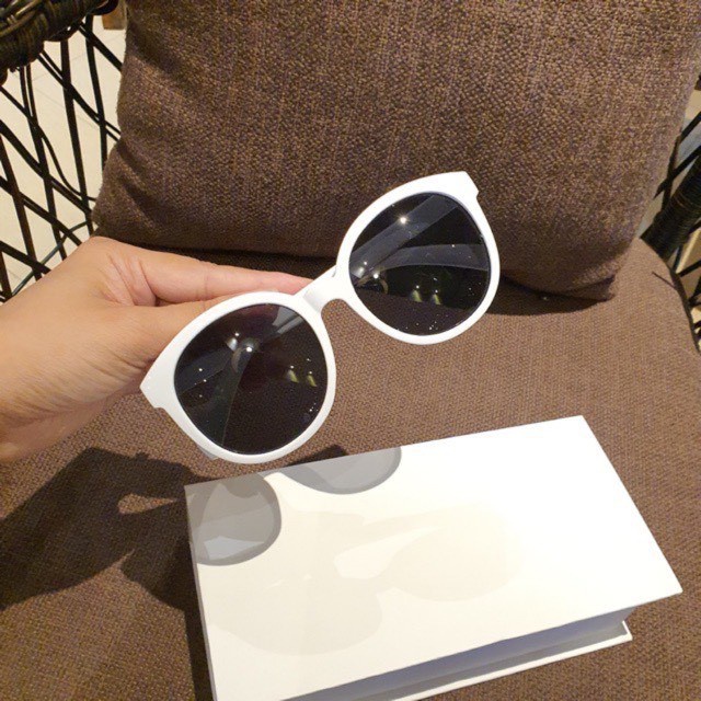 Mắt kính thời trang nữ tròn trắng phong cách trẻ trung style Hàn Quốc