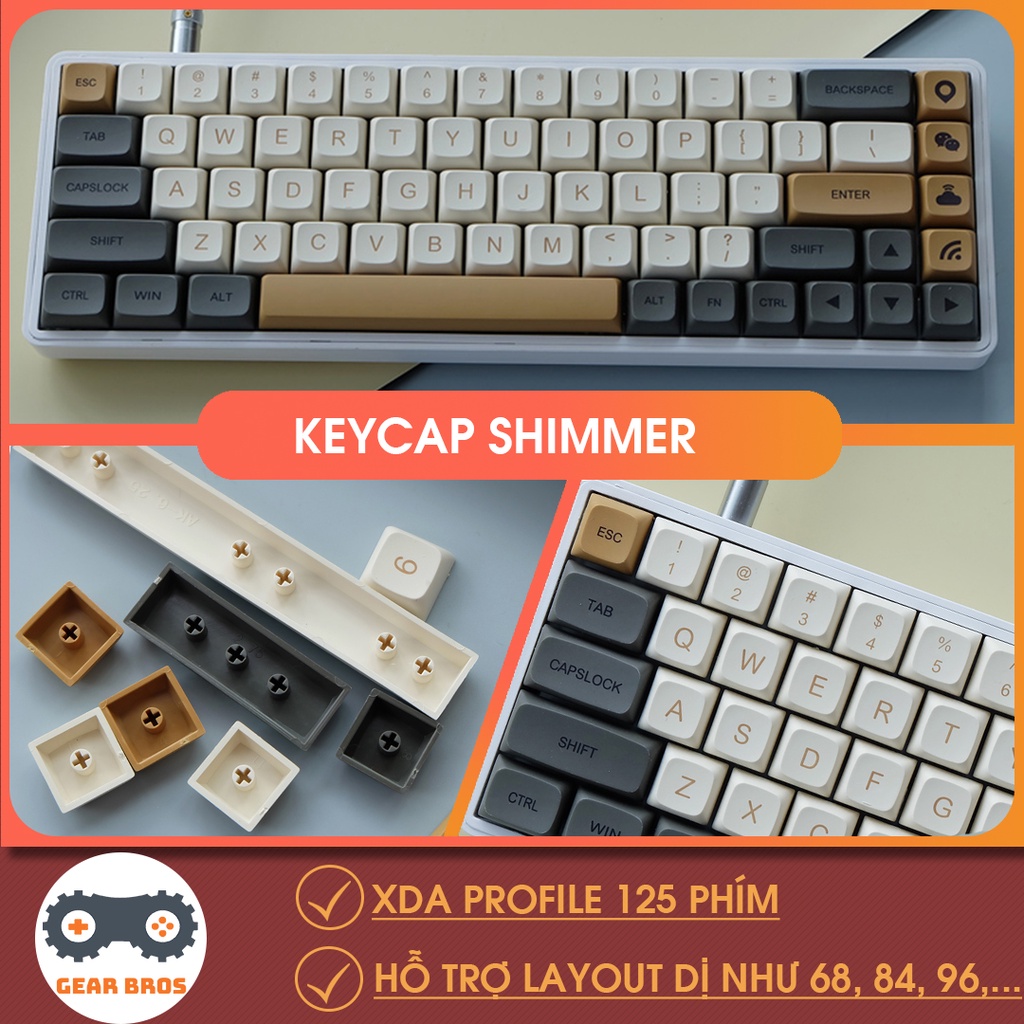 Keycap Shimmer PBT XDA Dyesub 125 Phím